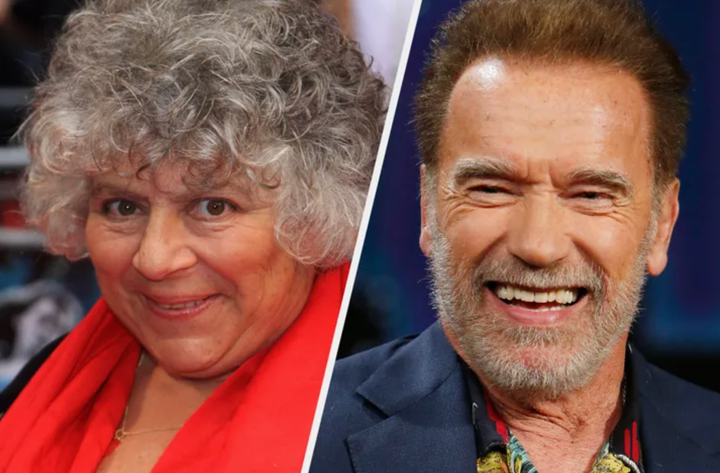 Miriam Margolyes and Arnold Schwarzenegger