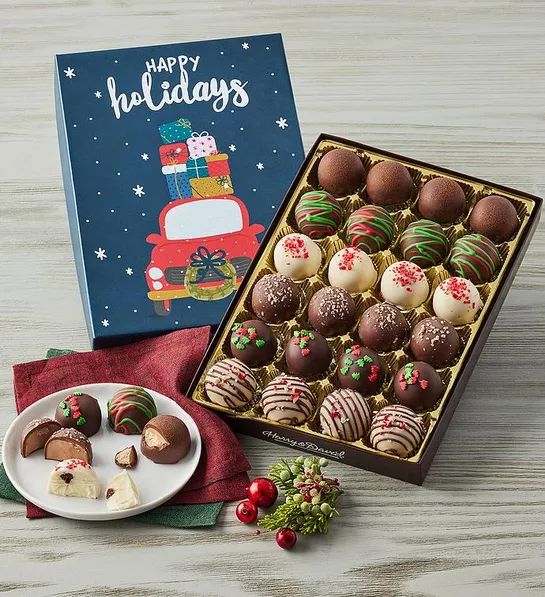 The box of chocolate truffles