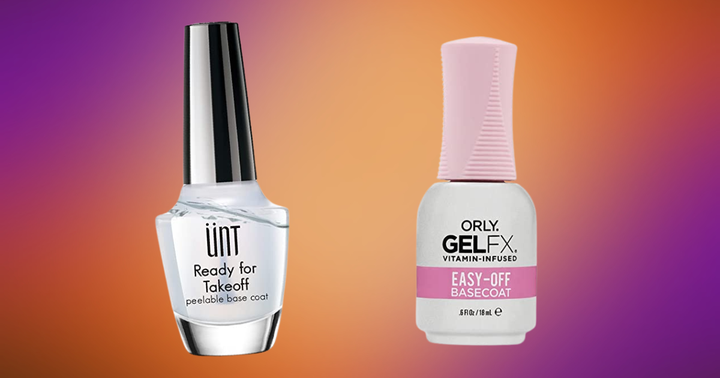 <a href="https://www.amazon.com/UNT-Takeoff-Peelable-Water-Based-Non-Glue/dp/B09PMDZCLG/ref=sr_1_5?keywords=peel+off+base+coat+nails&qid=1669661689&sr=8-5&tag=thehuffingtop-20&ascsubtag=638501b5e4b006c42d41438b%2C-1%2C-1%2Cd%2C0%2C0%2Chp-fil-am%3D0%2C0%3A0%2C0%2C0%2C0" target="_blank" role="link" data-amazon-link="true" rel="sponsored" class=" js-entry-link cet-external-link" data-vars-item-name="UNT Ready for Takeoff peelable base coat" data-vars-item-type="text" data-vars-unit-name="638501b5e4b006c42d41438b" data-vars-unit-type="buzz_body" data-vars-target-content-id="https://www.amazon.com/UNT-Takeoff-Peelable-Water-Based-Non-Glue/dp/B09PMDZCLG/ref=sr_1_5?keywords=peel+off+base+coat+nails&qid=1669661689&sr=8-5&tag=thehuffingtop-20&ascsubtag=638501b5e4b006c42d41438b%2C-1%2C-1%2Cd%2C0%2C0%2Chp-fil-am%3D0%2C0%3A0%2C0%2C0%2C0" data-vars-target-content-type="url" data-vars-type="web_external_link" data-vars-subunit-name="article_body" data-vars-subunit-type="component" data-vars-position-in-subunit="3">UNT Ready for Takeoff peelable base coat</a> ($11.97 at Amazon) and <a href="https://www.amazon.com/Orly-GelFX-ESSENTIAL-LARGE-SIZE/dp/B0786YFYVW?tag=thehuffingtop-20&ascsubtag=638501b5e4b006c42d41438b%2C-1%2C-1%2Cd%2C0%2C0%2Chp-fil-am%3D0%2C0%3A0%2C0%2C0%2C0" target="_blank" role="link" data-amazon-link="true" rel="sponsored" class=" js-entry-link cet-external-link" data-vars-item-name="Orly GelFX Easy-Off basecoat" data-vars-item-type="text" data-vars-unit-name="638501b5e4b006c42d41438b" data-vars-unit-type="buzz_body" data-vars-target-content-id="https://www.amazon.com/Orly-GelFX-ESSENTIAL-LARGE-SIZE/dp/B0786YFYVW?tag=thehuffingtop-20&ascsubtag=638501b5e4b006c42d41438b%2C-1%2C-1%2Cd%2C0%2C0%2Chp-fil-am%3D0%2C0%3A0%2C0%2C0%2C0" data-vars-target-content-type="url" data-vars-type="web_external_link" data-vars-subunit-name="article_body" data-vars-subunit-type="component" data-vars-position-in-subunit="4">Orly GelFX Easy-Off basecoat</a> ($13.56 at Amazon) are two peel-off base options.