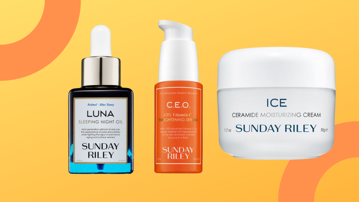 Luna sleeping oil, C.E.O. Vitamin C serum, Ice ceramide moisturizing cream