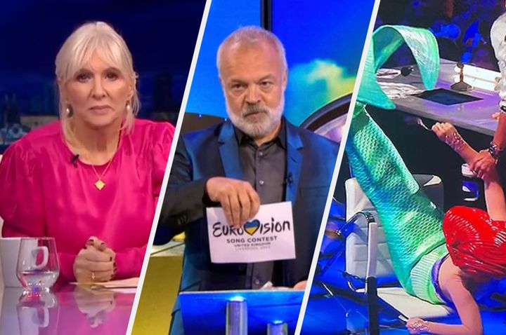 Nadine Dorries, Graham Norton and Katy Perry during some of the year's more unfortunate on-screen moments
