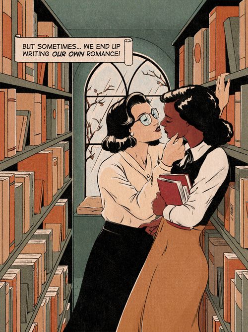 40s Lesbian Art - This Artist Is Giving Lesbian Couples The Retro, Pinup Treatment | HuffPost  Life