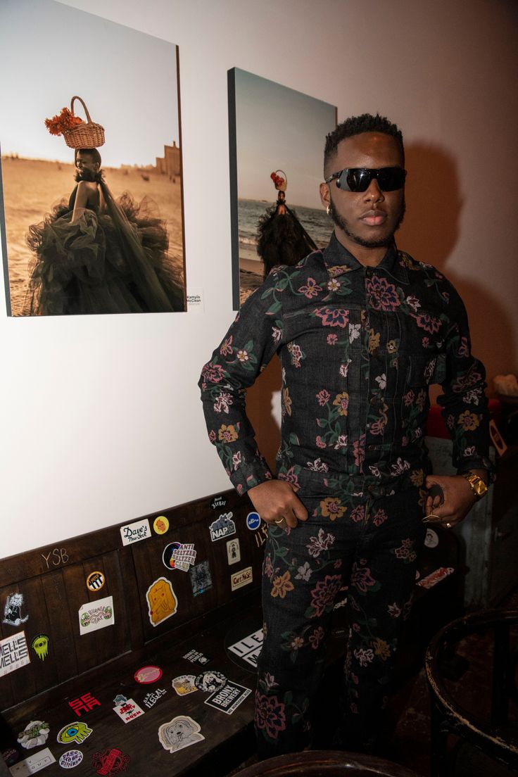 Photographer Kamyiis Mclean at the HuffPost launch party.
