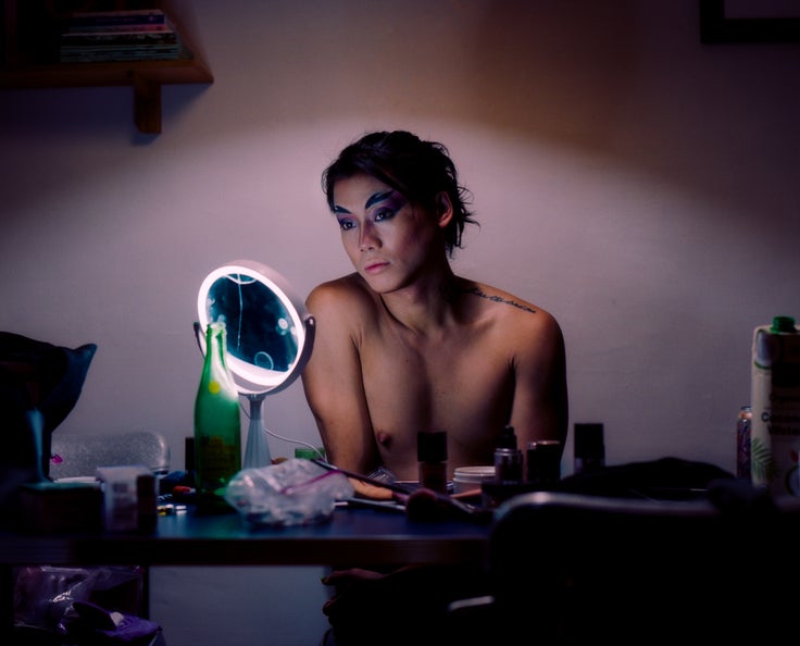 Justin Wee's self-portrait, one of the photographs displayed at the Voices event.