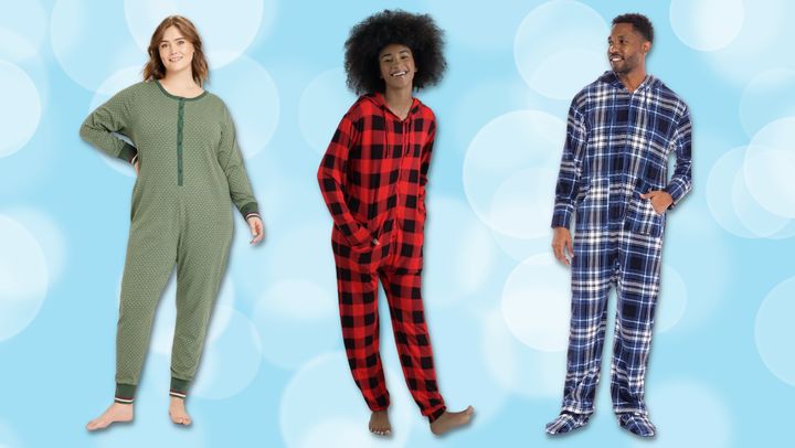 Women Soft Flannel Sleepwear Onesie Pajamas Warm Holiday Hooded