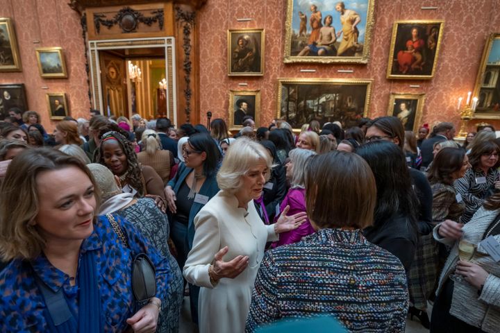 A reception to raise awareness of violence against women and girls was hosted by Queen Consort Camilla Camilla in Buckingham Palace, in London on Tuesday.
