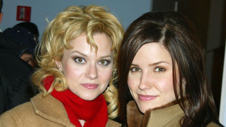 Hilarie Burton and Sophia Bush of "One Tree Hill" are shown during an appearance on MTV in 2005.