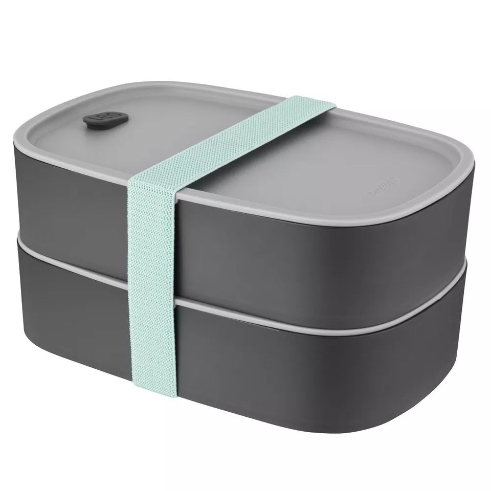 Black+blum Stainless Steel Double Bento Box With Grey Strap : Target