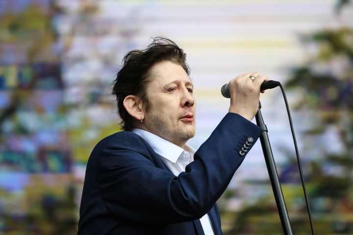 Shane MacGowan of The Pogues performing in 2014