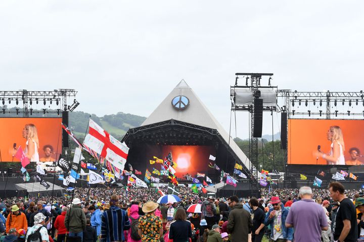 The iconic Glastonbury Pyramid Stage