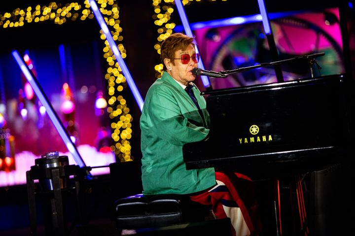 Sir Elton performing in New York last week