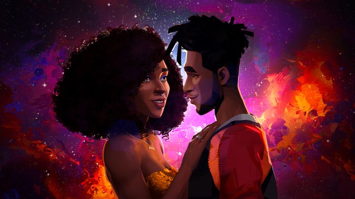 (L-R): Meadow and Jabari (voiced by Jessica Williams and Scott Mescudi) in "Entergalactic."