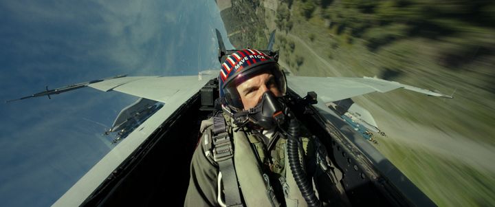 Tom Cruise in a scene from "Top Gun: Maverick."