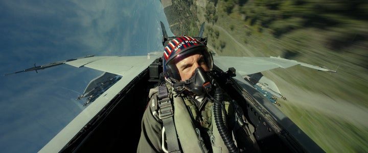 Tom Cruise in a scene from "Top Gun: Maverick."