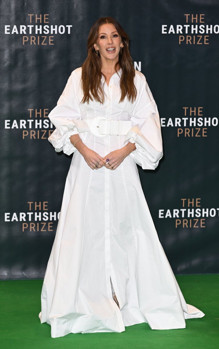 Ellie Goulding on the Earthshot green carpet. 