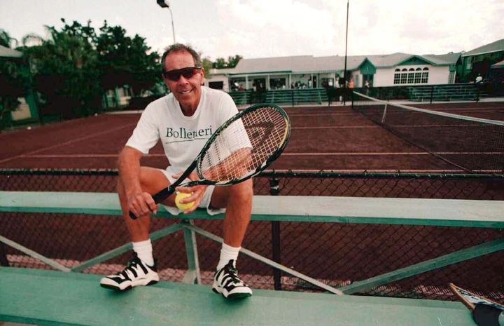 Bollettieri, pictured here in 1997, remained active into his 80s, touring the world to drop in on the top tournaments and, in 2014, became only the fourth coach to be inducted into the International Tennis Hall of Fame.