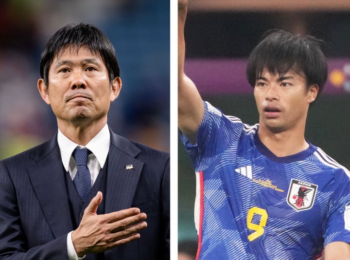 森保一監督と三笘薫選手