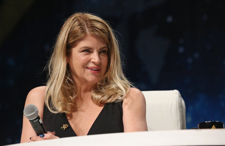 Kirstie Alley speaks during the 15th annual official "Star Trek" convention at the Rio Hotel & Casino on Aug. 5, 2016, in Las Vegas, Nevada.