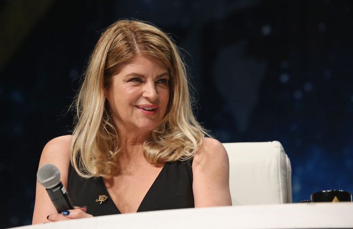 Kirstie Alley speaks during the 15th annual official "Star Trek" convention at the Rio Hotel & Casino on Aug. 5, 2016, in Las Vegas, Nevada.