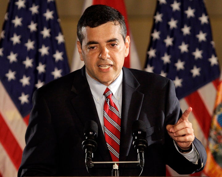 Then-Florida Republican Congressional candidate David Rivera speaks on Nov. 2, 2010, in Coral Gables, Fla.