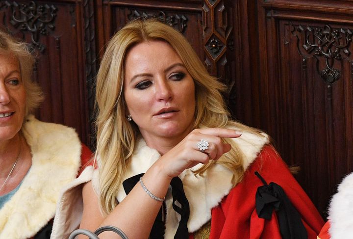 Baroness Mone arrives in the House of Lords before the State Opening Of Parliament at Houses of Parliament on June 21, 2017.