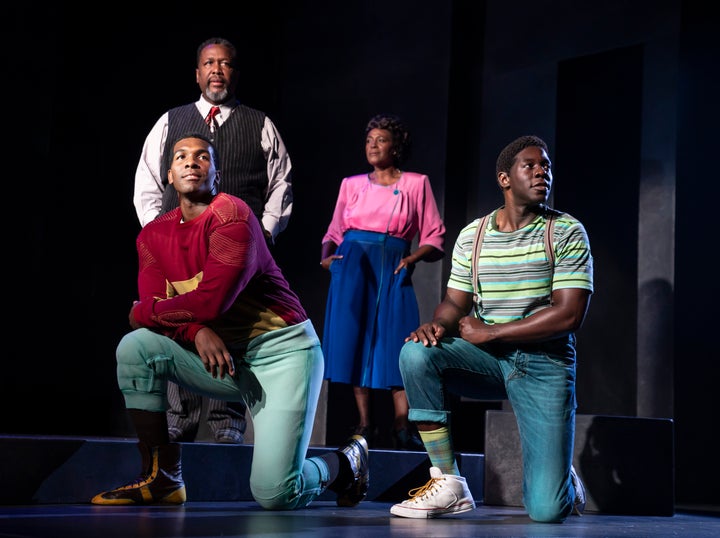 Khris Davis, Wendell Pierce, Sharon D. Clarke and McKinley Belcher III in "Death of a Salesman"