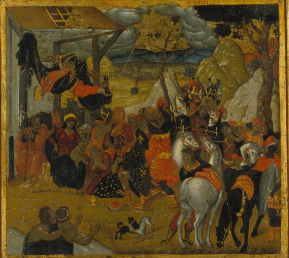 Η Προσκύνηση των Μάγων, του Εμμανουήλ Λαμπάρδου. Χάνδακας, γύρω στα 1600. Συλλογή Ρ. Ανδρεάδη, παρακαταθήκη στο Μ. Μπενάκη