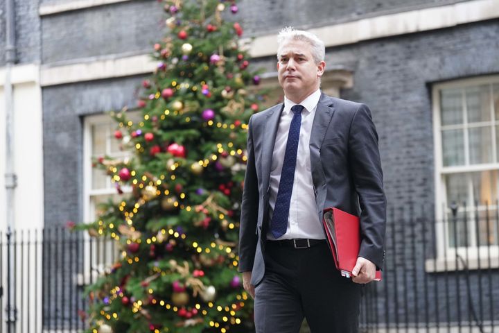Steve Barclay leaves Downing Street after a meeting of the cabinet.