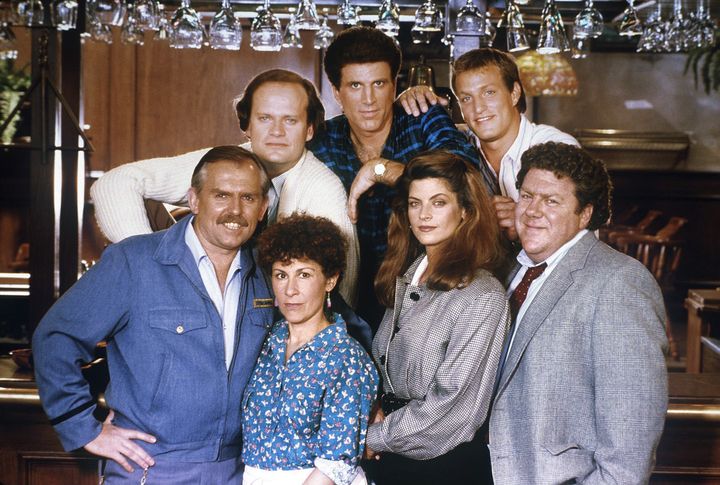 Kirstie Alley and her "Cheers" co-stars.