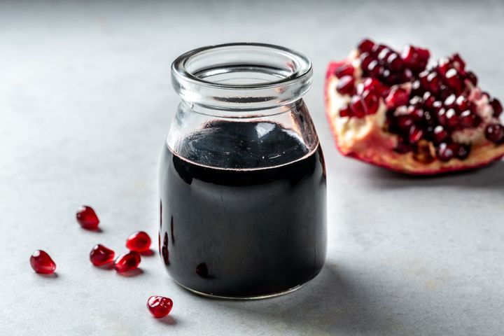 Pomegranate molasses, found at many grocery stores these days, has a completely different flavor profile from traditional molasses but can used as a substitute in cookie recipes.