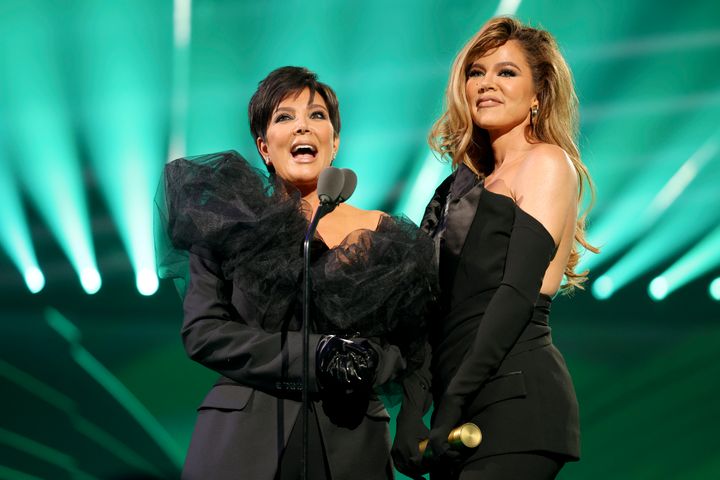 Kris Jenner and Khloé Kardashian at the People's Choice Awards on Tuesday in Santa Monica, California.
