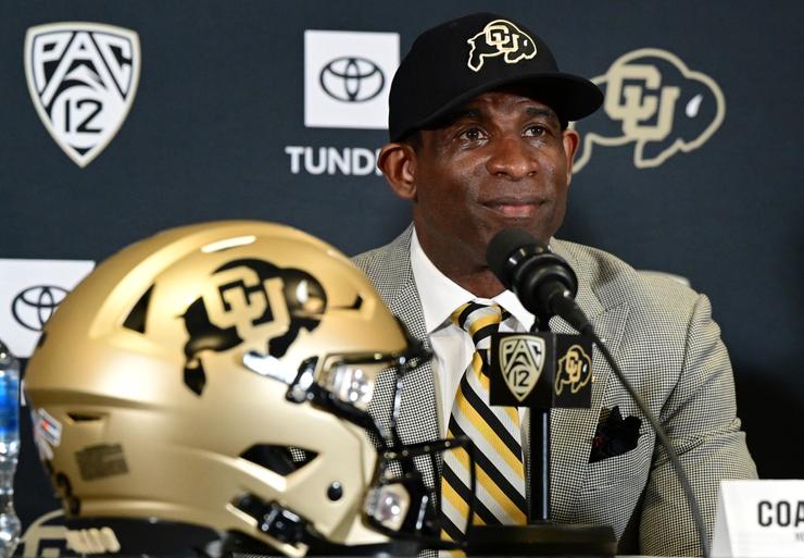 NFL great Deion Sanders, 55, joins the University of Colorado football program from Jackson State University, where, in three seasons, the Tigers compiled a 27-5 record and won back-to-back Southwestern Athletic Conference championships. 