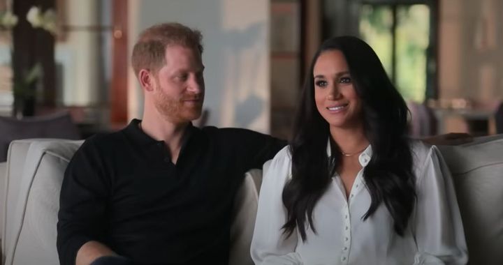 Prince Harry and Meghan in their Netflix documentary