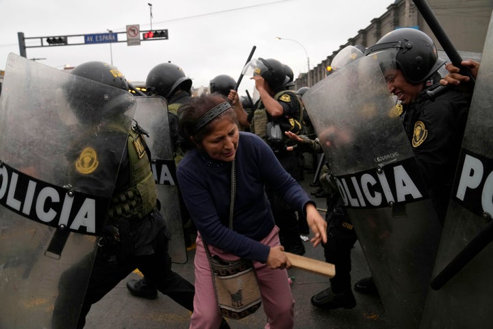 Supporters of Castillo clashed with officers outside the police station where he was being held.