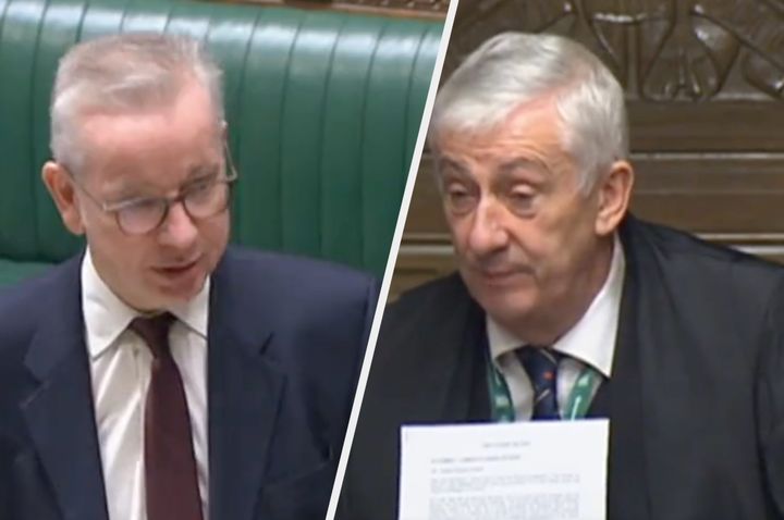 Lindsay Hoyle rapped Michael Gove in the House of Commons