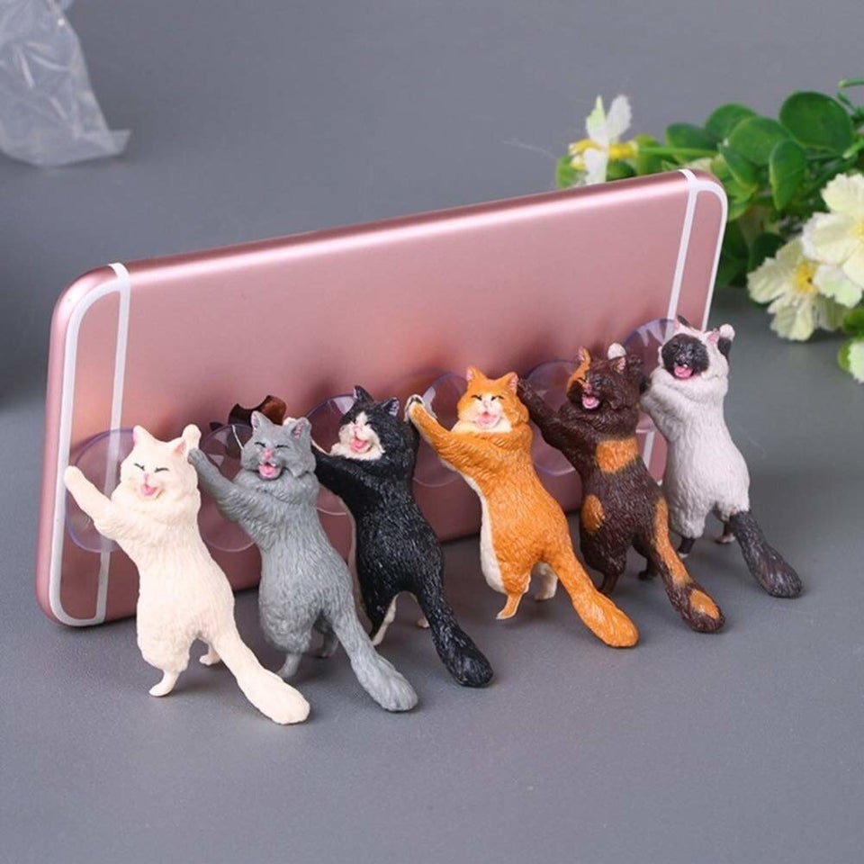 Some suction cup kitty cat phone holders