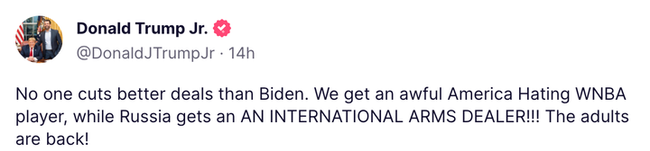 Don Jr. weighs in.