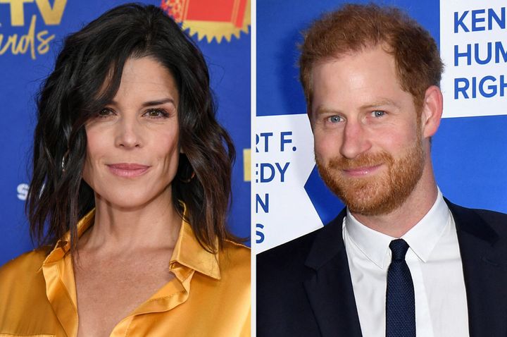 Neve Campbell and Prince Harry