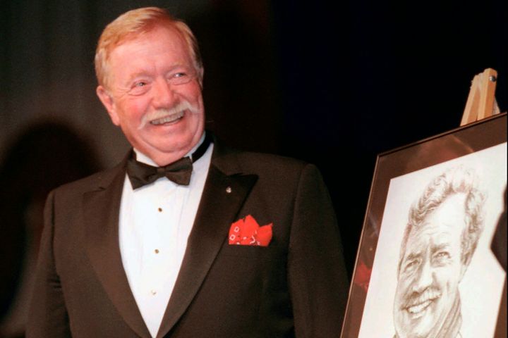 Retired Air Force Col. Joseph W. Kittinger Jr., smiles during his induction into the Aviation Hall of Fame, Saturday, July 19, 1997, in Dayton, Ohio.