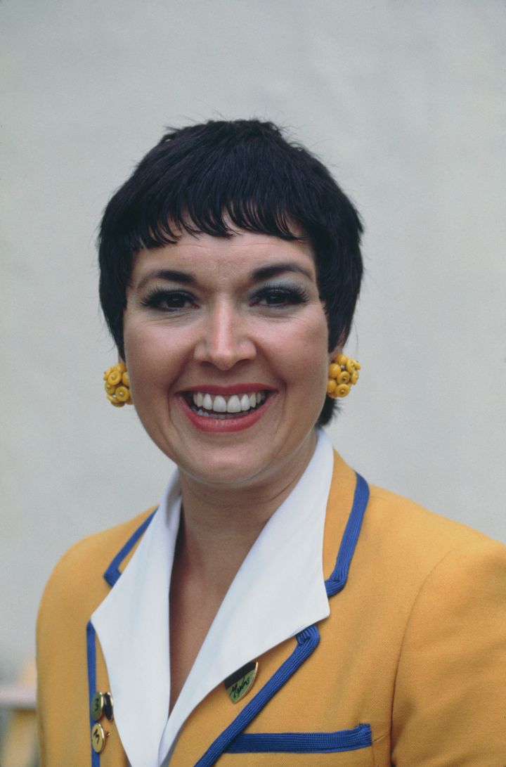 Ruth pictured in character as yellowcoat Gladys Pugh circa 1981