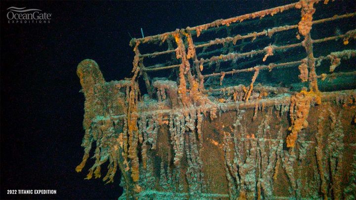 A look at the bow of the Titanic. Stern noted that “very little" of the ocean is explored in the way that people have explored Earth’s land surface.