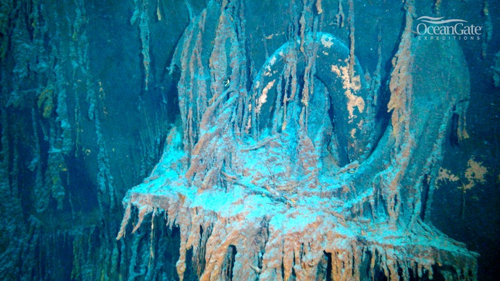 A look at the Titanic's portside anchor. Stern told HuffPost that submersibles have many of the same systems as spacecraft but there are also “vast” technological differences.