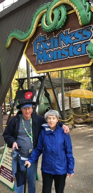 "Some days I feel like I’m walking through quicksand with a 50-pound backpack," writes the author, pictured here with Diane.