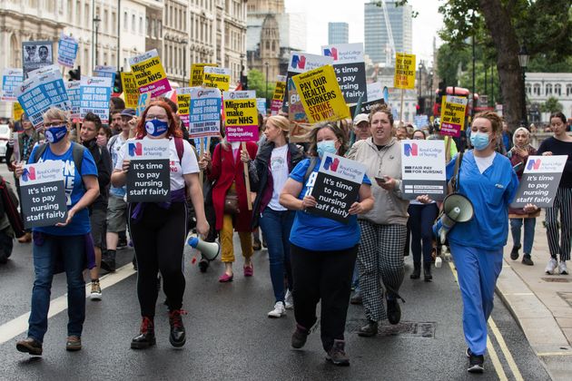 NHS staff will take part in a wave of strike action this month.