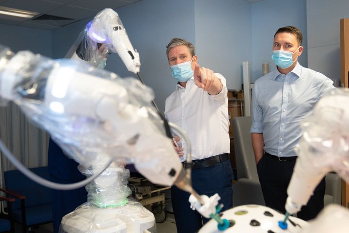 Labour party leader Keir Starmer and shadow health secretary Wes Streeting.