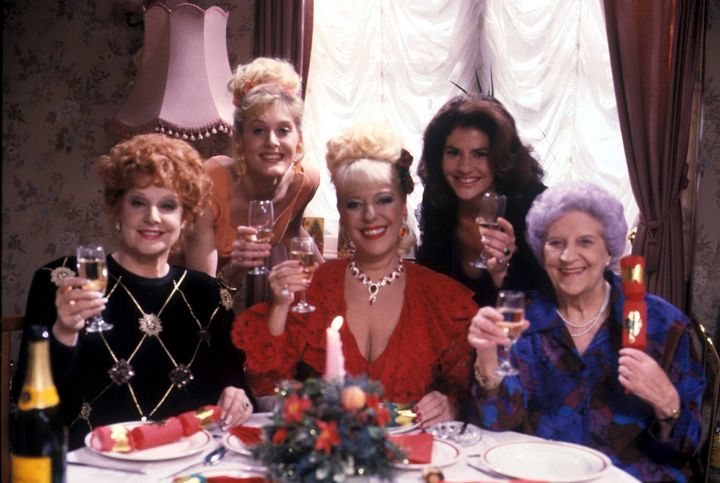  Barbara Knox (as Rita Sullivan), Sarah Lancashire (as Raquel Wolstenhulme), Julie Goodyear (as Bet Gilroy), Denise Black (as Denise Osbourne), Jill Summers (as Phyllis Pearce)