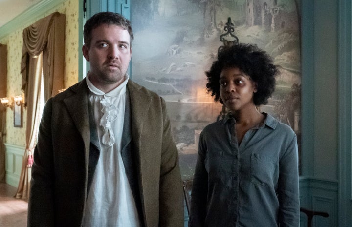 Micah Stock as Kevin Franklin and Mallori Johnson as Dana James in "Kindred" on FX.