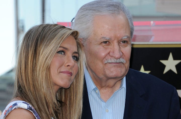 Jennifer Aniston with her father John Aniston