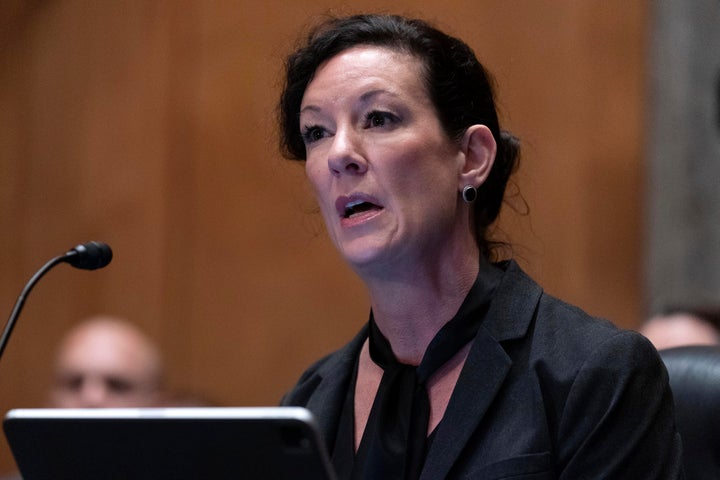 Director Federal Bureau of Prisons Colette S. Peters testifies during the hearing of Senate Homeland Security and Governmental Affairs Subcommittee on Investigations, on Sexual Abuse of Female Inmates in Federal Prisons, on Capitol Hill in Washington, on Dec. 13, 2022.