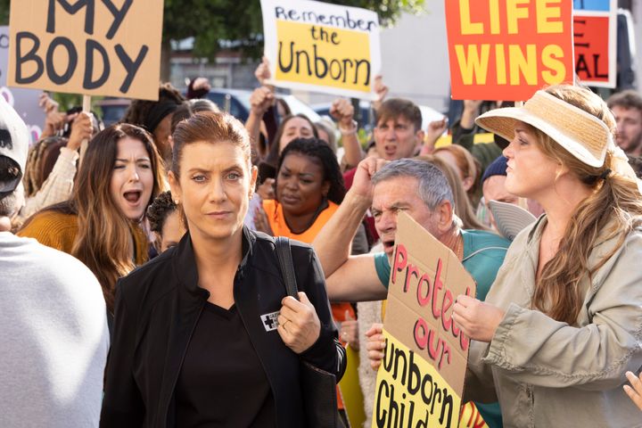 Dr. Addison Montgomery (Kate Walsh) in a November episode of "Grey's Anatomy" that grappled with the aftermath of the Supreme Court's overturning of abortion rights this year. 